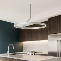 Lampadari Cucina-Vivida International Lampadario vivida meridiana titanio led 44w 3000k 4000k