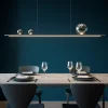 Lampadari Cucina-Vivida International Lampadario vivida moonlight titanio sfere argento led 36w 3000k da tavolo cucina