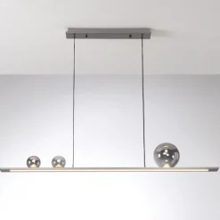 Lampadari Cucina-Vivida International Lampadario vivida moonlight titanio sfere argento led 36w 3000k da tavolo cucina