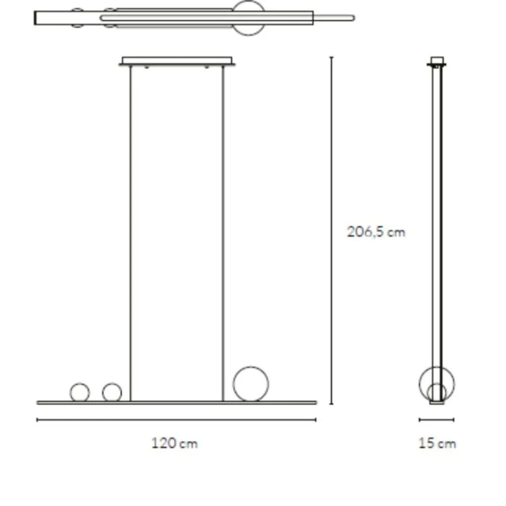 Lampadari Cucina-Vivida International Lampadario vivida moonlight titanio sfere argento led 36w 3000k da tavolo cucina