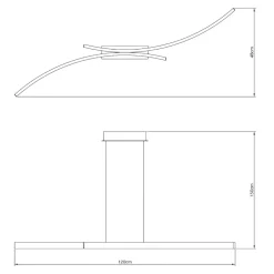 Lampadari Cucina-Vivida International Lampadario vivida sabbia led 30w 3000k 4000k design hyperbola