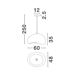 Lampadari Moderni-Selezionato da Mazzolaluce Lampadario wabi sabi 60cm stile giapponese design japandi antracite