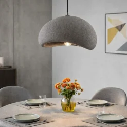 Lampadari Moderni-Selezionato da Mazzolaluce Lampadario wabi sabi grigio antracite 50cm design stile japandi