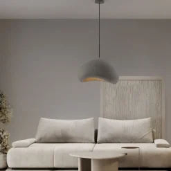 Lampadari Moderni-Selezionato da Mazzolaluce Lampadario wabi sabi grigio antracite 50cm design stile japandi