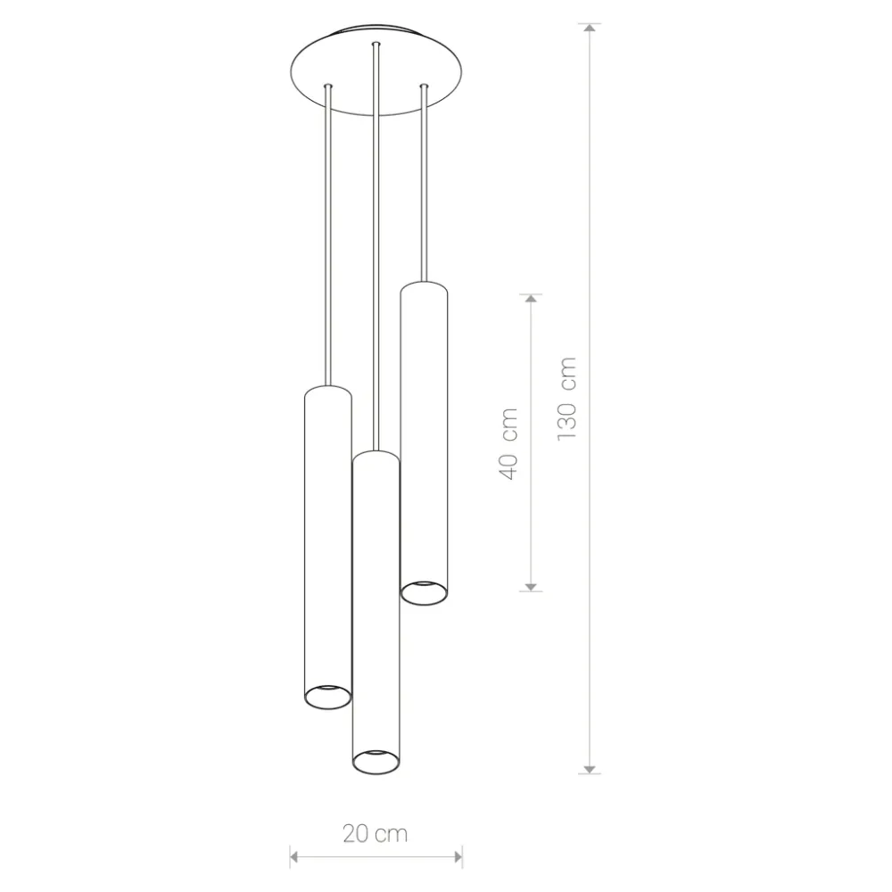 Lampadari Cucina-Selezionato da Mazzolaluce Lampadari tre cilindri a cascata metallo nero per cucina
