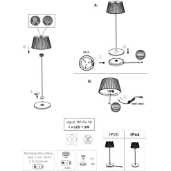 Lampade Da Tavolino Esterno-Selezionato da Mazzolaluce Lampada rossa da tavolino ricaricabile ortatile led moderna