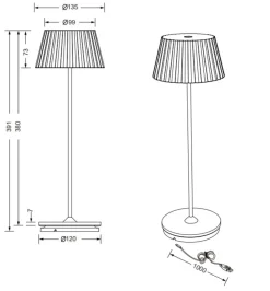 Lampade Da Tavolino Esterno-Selezionato da Mazzolaluce Lampada rossa da tavolino ricaricabile ortatile led moderna