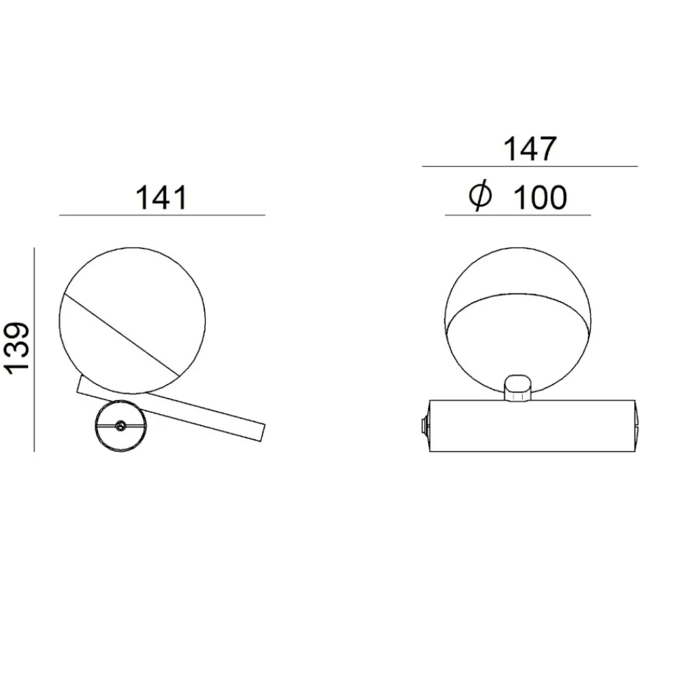 Abat Jour-Linea Light Lampada rossini tab led 6w 900 lm 3000k nero codice ca148fbbwdi