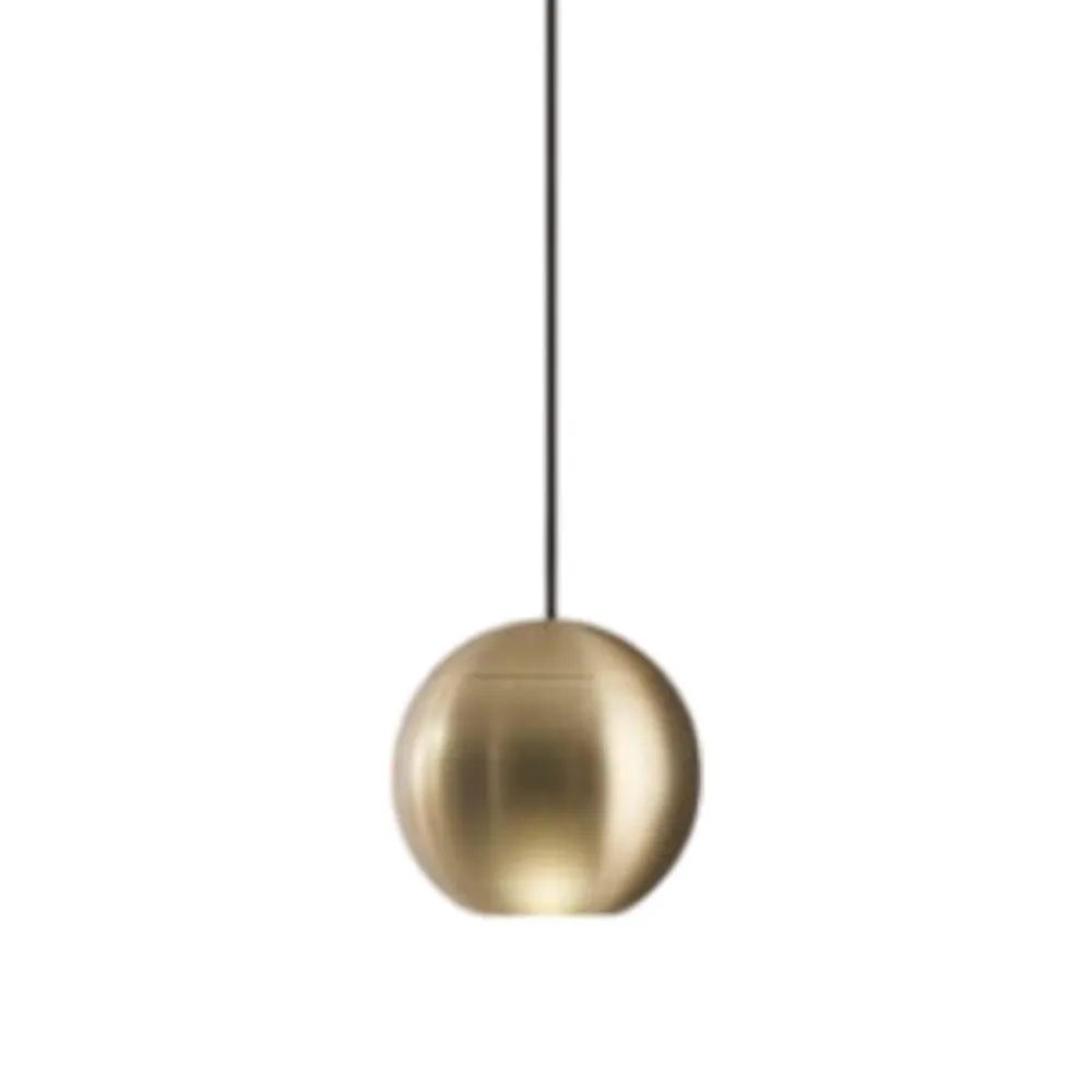 Lampade A Sospensione-Gea Luce Lampada sfera a sospensione oro satinato da incasso led 3000k guya
