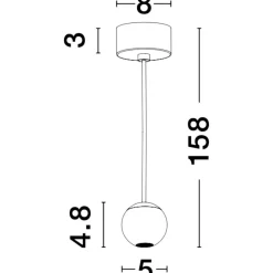 Lampade A Sospensione-Selezionato da Mazzolaluce Lampada sfera led a sospensione bianca per isola