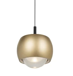 Lampade A Sospensione-Selezionato da Mazzolaluce Lampada sfera oro design moderna a sospensione led 12w 3000k