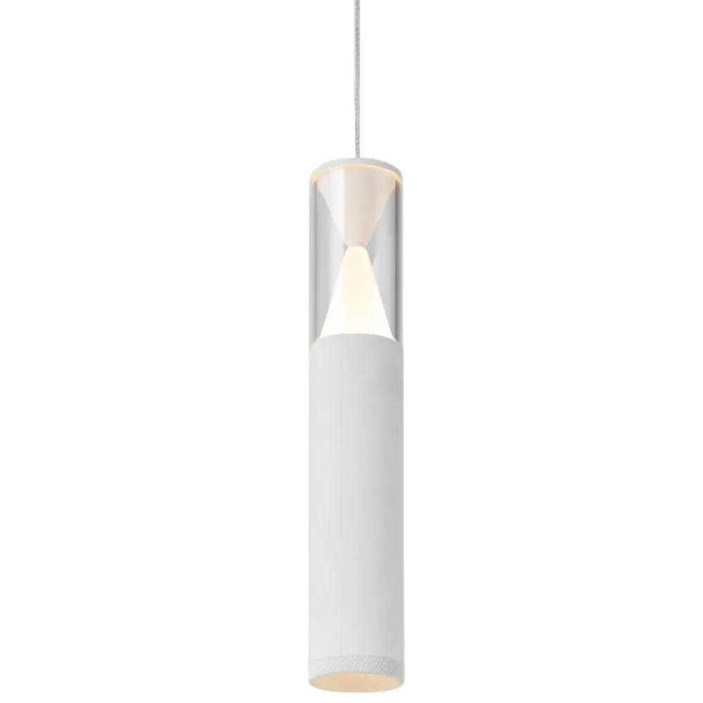 Lampade A Sospensione-Selezionato da Mazzolaluce Lampada sospensione bianca pendente cilindro design per penisola cucina