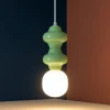 Lampade A Sospensione-Selezionato da Mazzolaluce Lampada sospensione ceramica verde pastello design moderna