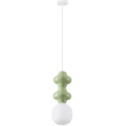 Lampade A Sospensione-Selezionato da Mazzolaluce Lampada sospensione ceramica verde pastello design moderna