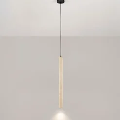 Lampade A Sospensione-Selezionato da Mazzolaluce Lampada sospensione cilindro travertino led 3w 3000k