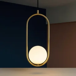 Lampade A Sospensione-Selezionato da Mazzolaluce Lampada sospensione da comodino oro stile contemporaneo