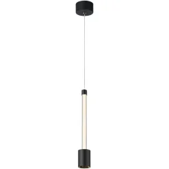 Lampade A Sospensione-Selezionato da Mazzolaluce Lampada sospensione design nero pendente led 7w 3000k moderna