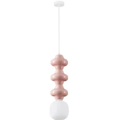 Lampade A Sospensione-Selezionato da Mazzolaluce Lampada sospensione di ceramica rosa pastello moderna