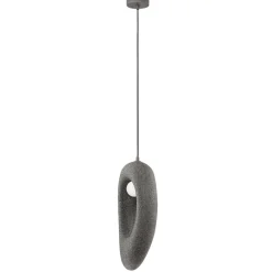 Lampade A Sospensione-Selezionato da Mazzolaluce Lampada sospensione in resina wabi sabi design japandi grigio
