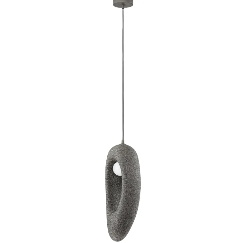 Lampade A Sospensione-Selezionato da Mazzolaluce Lampada sospensione in resina wabi sabi design japandi grigio