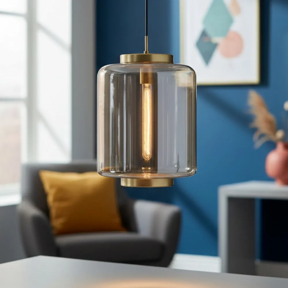 Lampade A Sospensione-Selezionato da Mazzolaluce Lampada sospensione in vetro bronzo moderno