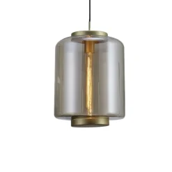 Lampade A Sospensione-Selezionato da Mazzolaluce Lampada sospensione in vetro bronzo moderno