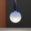 Lampade A Sospensione-Selezionato da Mazzolaluce Lampada sospensione led sfera vetro blu moderna