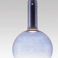 Lampade A Sospensione-Selezionato da Mazzolaluce Lampada sospensione led sfera vetro blu moderna