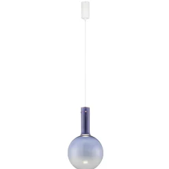 Lampade A Sospensione-Selezionato da Mazzolaluce Lampada sospensione led sfera vetro blu moderna