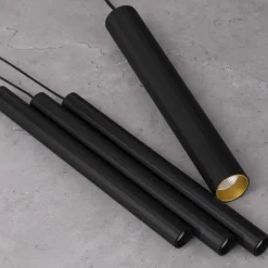 Lampade A Sospensione-Selezionato da Mazzolaluce Lampada sospensione led 5w 3000k spoty da incasso cilindro nero