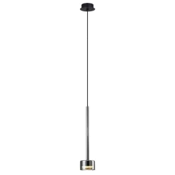 Lampade A Sospensione-Selezionato da Mazzolaluce Lampada sospensione nera vetro cromo trasparente