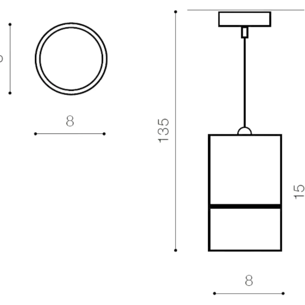 Lampade A Sospensione-Selezionato da Mazzolaluce Lampada sospensione pendente cilindro nero moderna