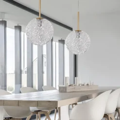 Lampade A Sospensione-Selezionato da Mazzolaluce Lampada sospensione pendente oro sfera di vetro