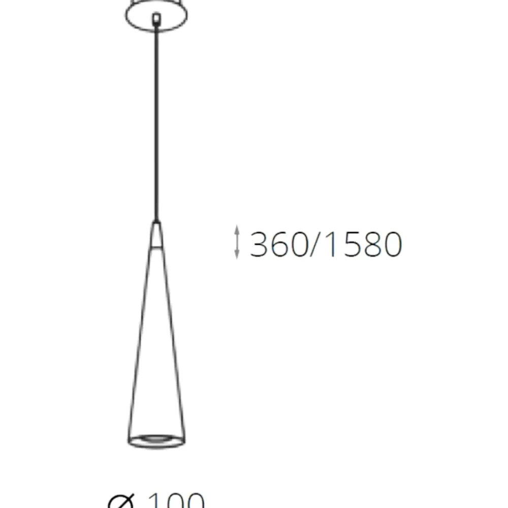 Lampade A Sospensione-Maytoni Lampada sospensione per isola cono cromo fp