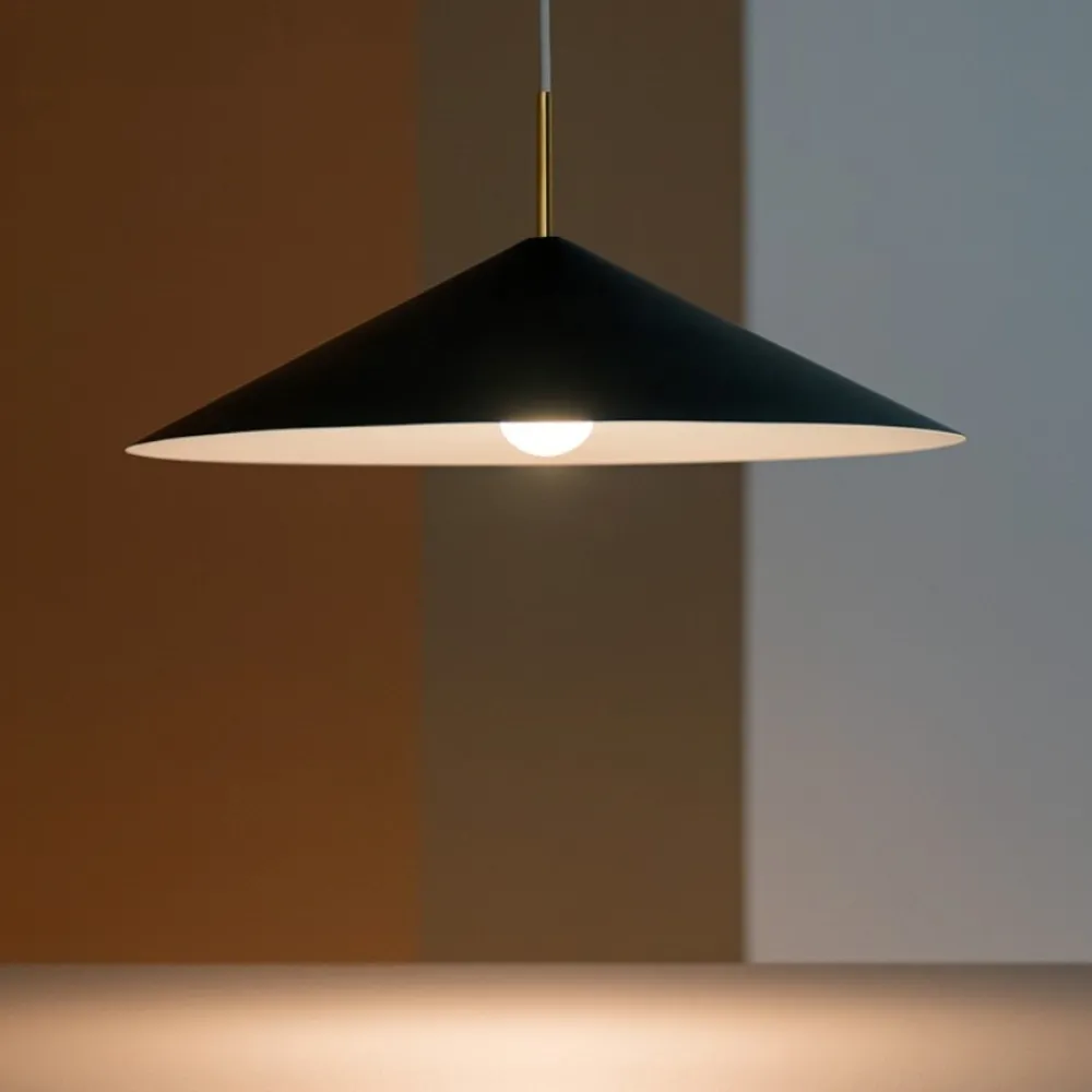 Lampade A Sospensione-Miloox Lampada sospensione piatto nero per cucina samoi