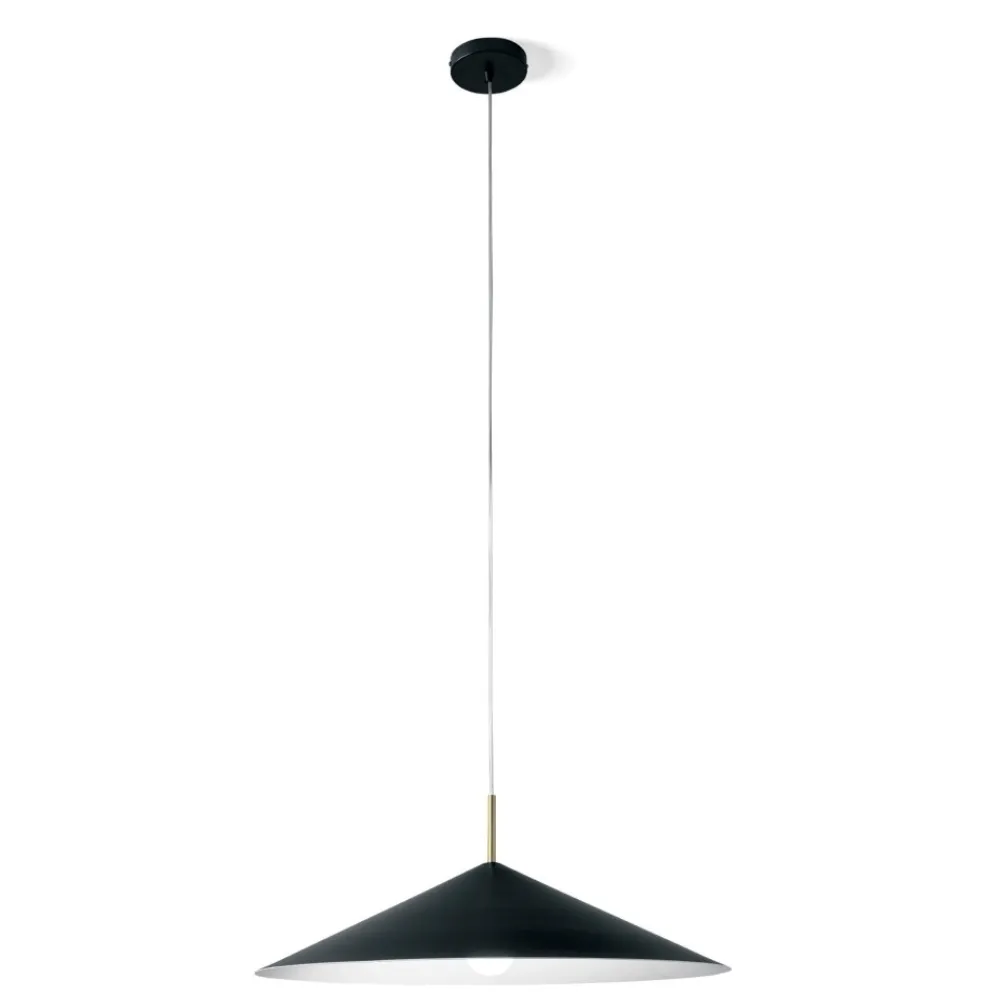 Lampade A Sospensione-Miloox Lampada sospensione piatto nero per cucina samoi