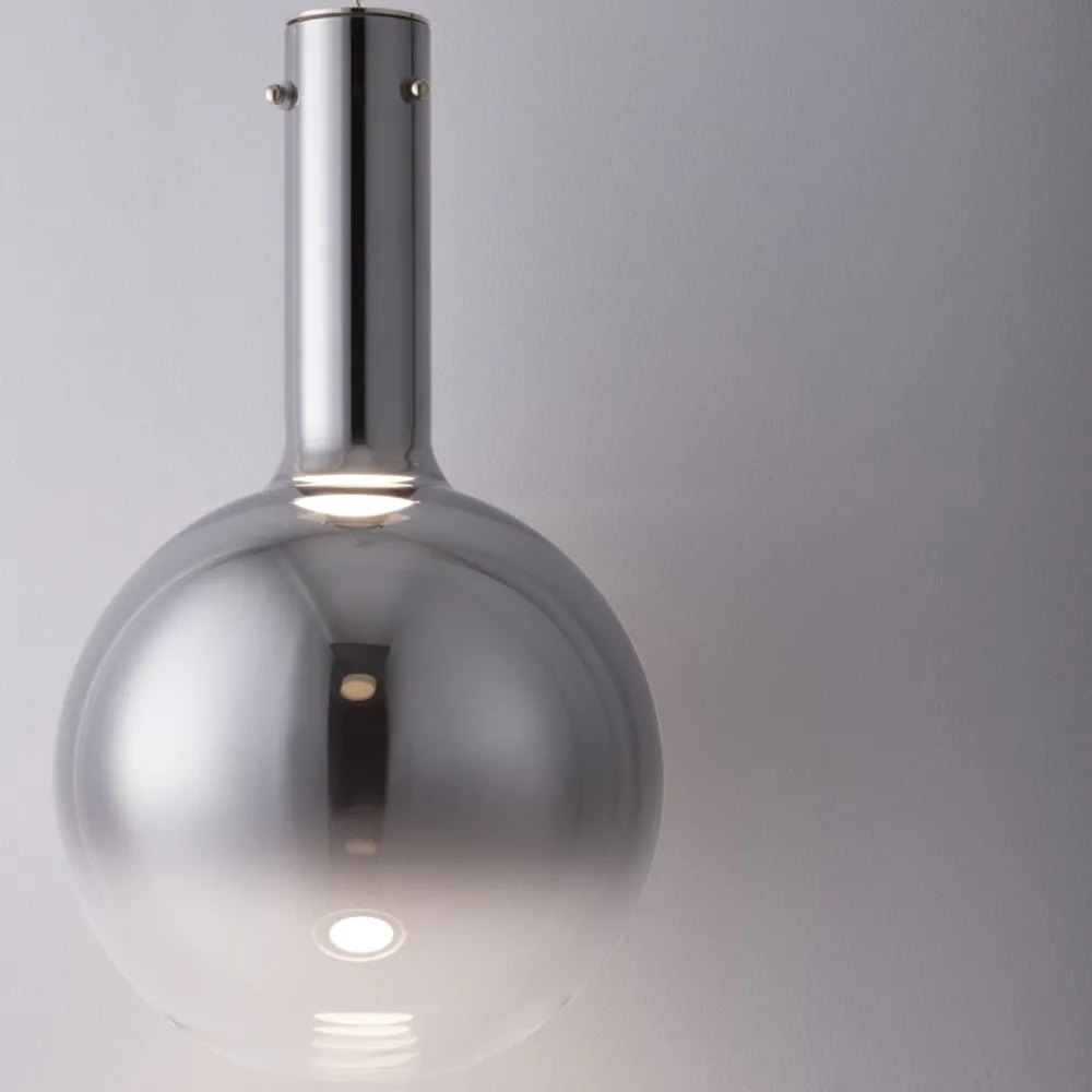 Lampade A Sospensione-Selezionato da Mazzolaluce Lampada sospensione sfera di vetro fume led 6w 3000k moderna