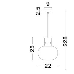 Lampade A Sospensione-Selezionato da Mazzolaluce Lampada sospensione sfera in vetro grigio fume