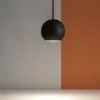 Lampade A Sospensione-Selezionato da Mazzolaluce Lampada sospensione spoty led sfera nera da incasso per controsoffitto