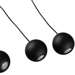 Lampade A Sospensione-Selezionato da Mazzolaluce Lampada sospensione spoty led sfera nera da incasso per controsoffitto