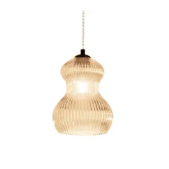 Lampade A Sospensione-Ondaluce Lampada sospensione vetro ambra madagascar
