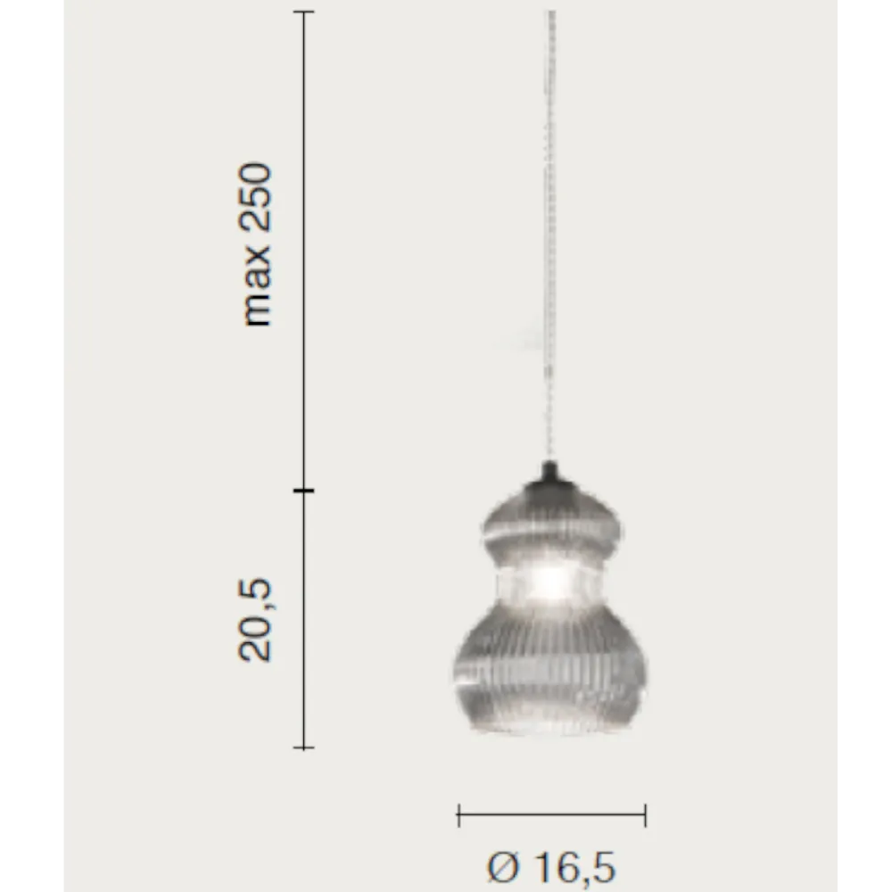 Lampade A Sospensione-Ondaluce Lampada sospensione vetro ambra madagascar