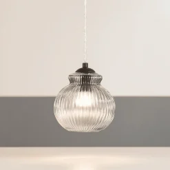 Lampade A Sospensione-Ondaluce Lampada sospensione vetro trasparente madagascar