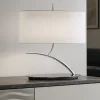 Lampade Da Tavolo-Selezionato da Mazzolaluce Lampada ta tavolo cromo lucido moderna design ovale