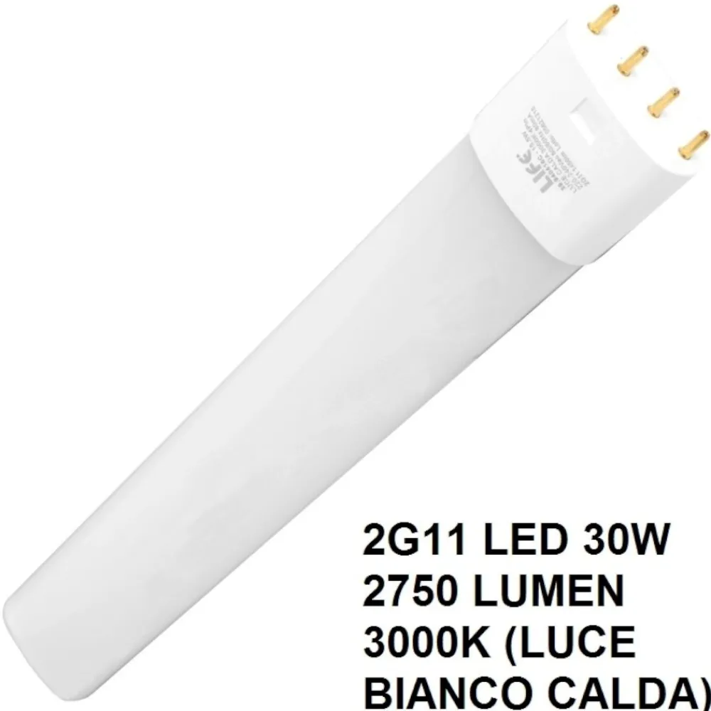 Lampadine Led-Top Light Lampada tubo led 2g11 30w 2650lm 3000k luce bianco calda