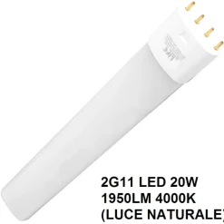 Lampadine Led-Top Light Lampada tubo led 2g11 20w 1900 lumen 4000k luce naturale