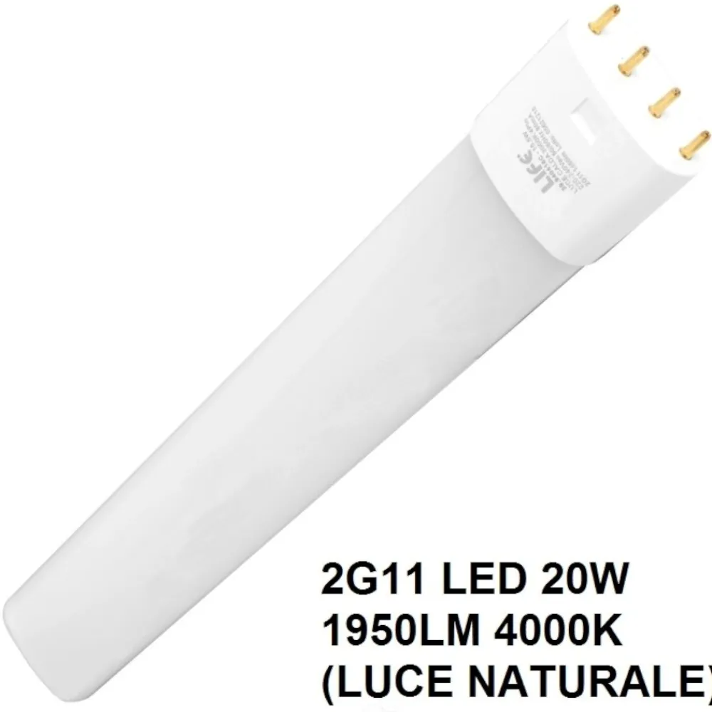 Lampadine Led-Top Light Lampada tubo led 2g11 20w 1900 lumen 4000k luce naturale