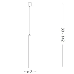 Lampade A Sospensione-Ideal Lux Lampada ultrathin sp led 3000k d040 round dali-push nero