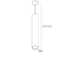Lampade A Sospensione-Top Light Lampade a sospensione bianca da bar h53 cilindro