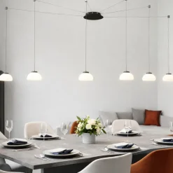 Lampadari Moderni-Fabas Luce Lampade a sospensione per soggiorno moderno arabelle bianco